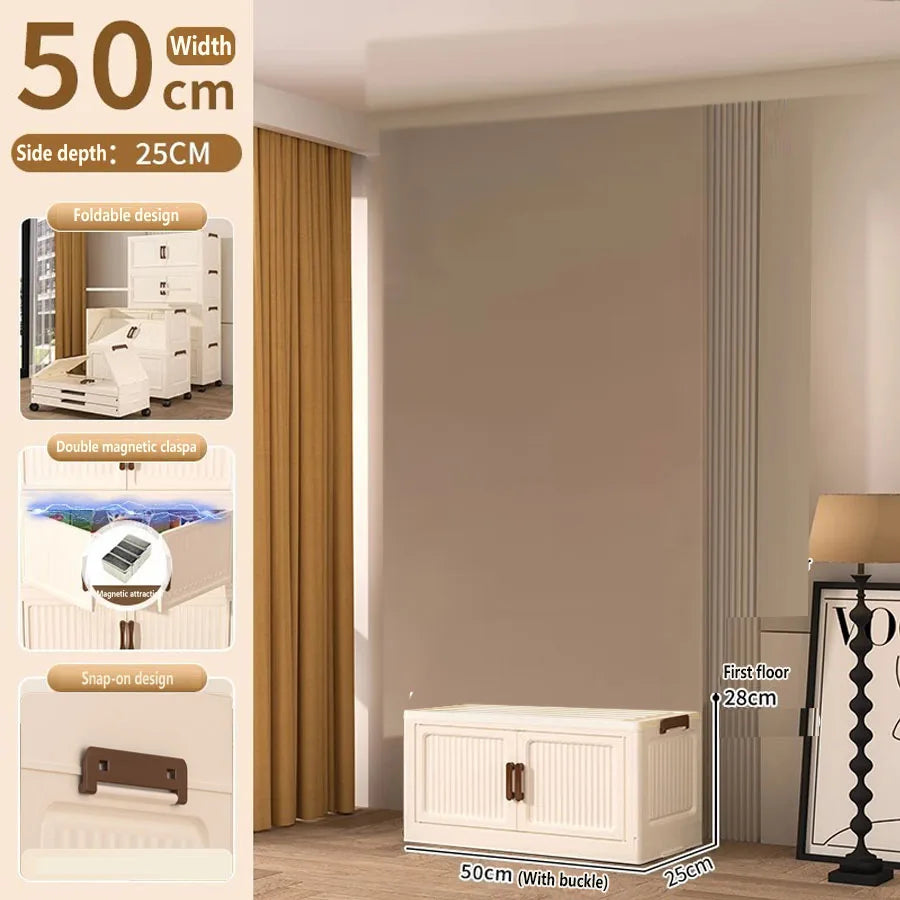 Storage Box, Household Foldable Cabinet, Storage Cabinet for Clothes, Toys, Snacks, Extra-Large Capacity Storage Cabinet, Organizing Box