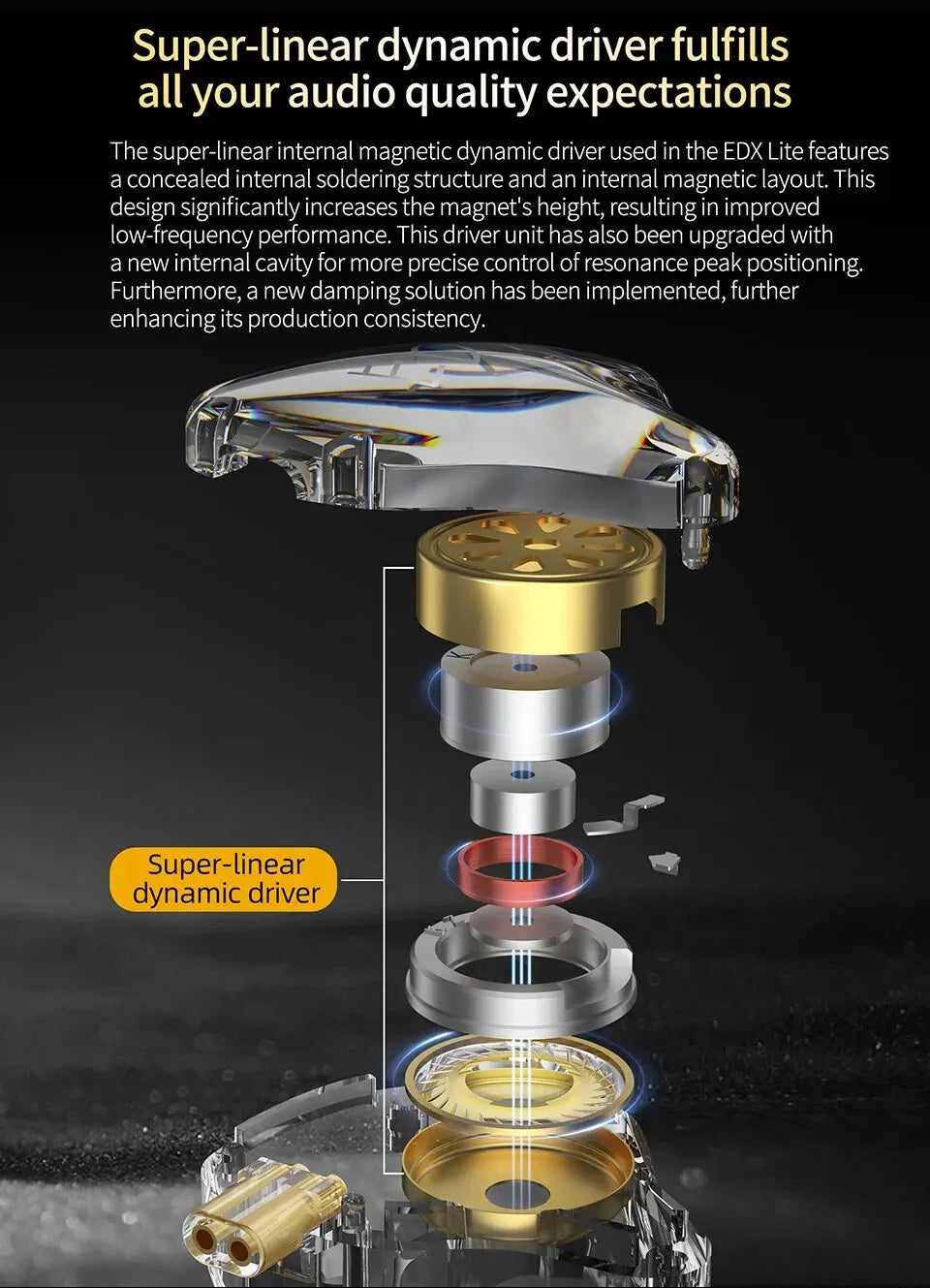 KZ EDX Lite HIFI Bass Earphones Stereo Music Earbuds In Ear Monitor Stage Live Headphones Gaming Sports Headset