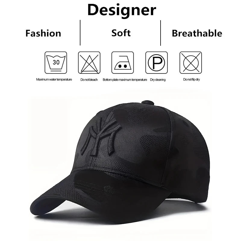Unisex Letter Embroidery Camouflage Baseball Caps Spring and Autumn Outdoor Adjustable Casual Hats Sunscreen Hat Sports Golf Cap