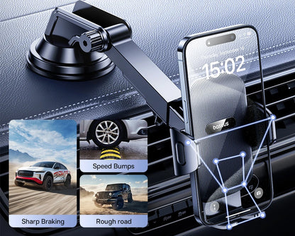 Car Phone Holder With Suction Cup For Dashboard And Windshield Universal