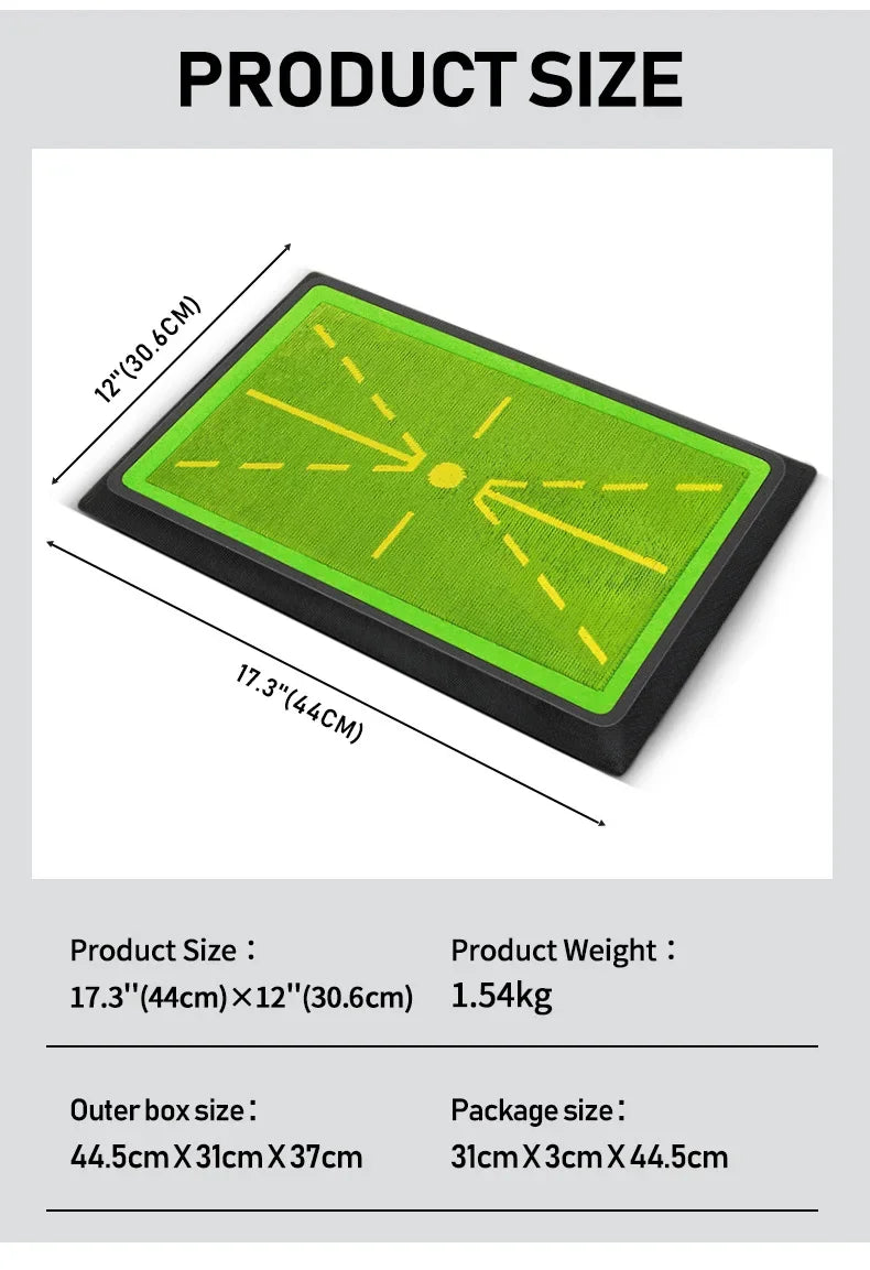 PGM High Quality Golf Training Pad for Swing Detection Batting Ball Trace Directional Mat Swing Path Pads Swing Practice Pads