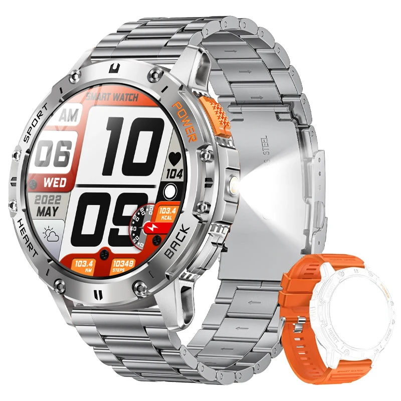 Men Smart Watch with AMOLED Display & Fitness Tracking