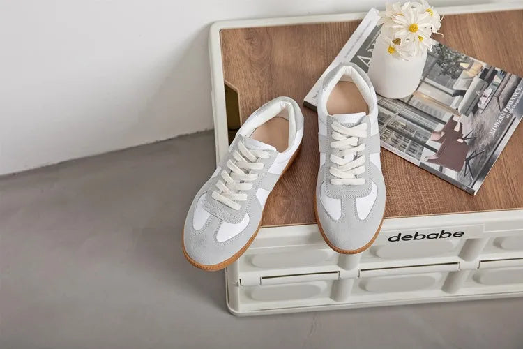 AIYUQI Women's Sneakers 2025 New Genuine Leather Ladies Moral Training Shoes Casual Spring Flat Shoes Women