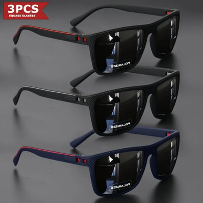 Polarized Square Frame Sunglasses Multicolor Lenses UV400