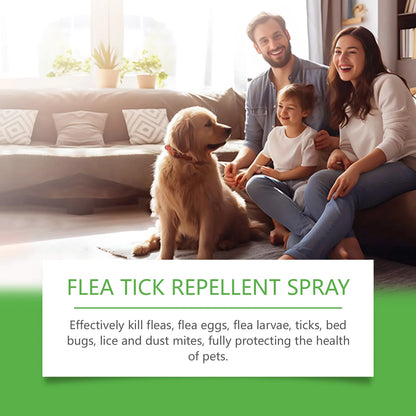 Pet Flea Mite Defense Spray 50ml Plant-Based Hypoallergenic For Dogs And Cats