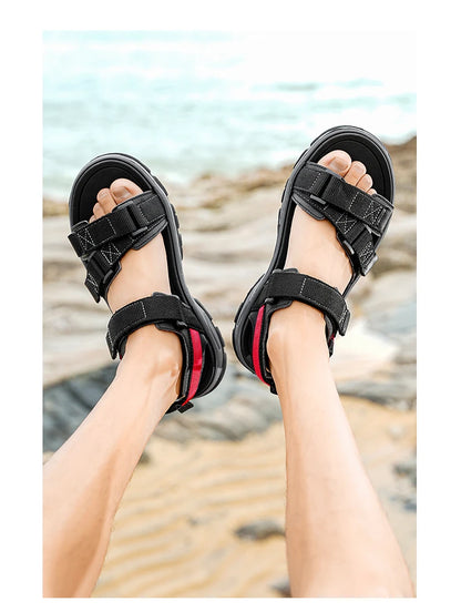 Men's Flat Sandals Breathable Open Toe Outdoor Casual Travel