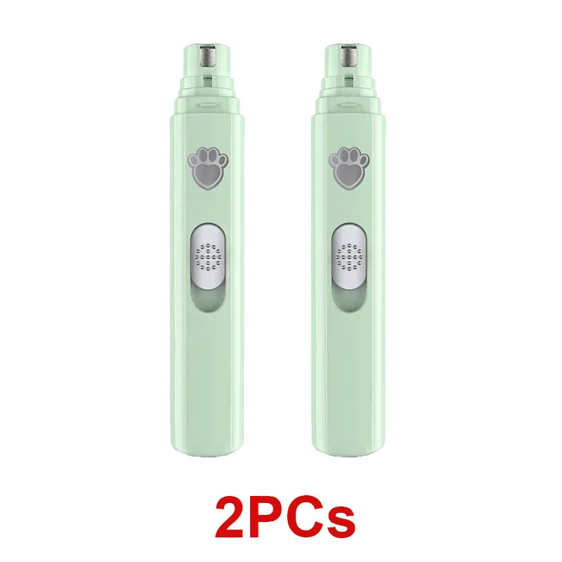 Electric Dog Nail Grinder – USB Rechargeable Pet Nail Clipper with Polisher Wheel