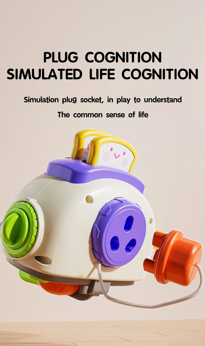 Baby Busy Board Cube Montessori Sensory Toys for Toddler Educational Learning Activities Travel Toy Lock Box Fine Motor Skill