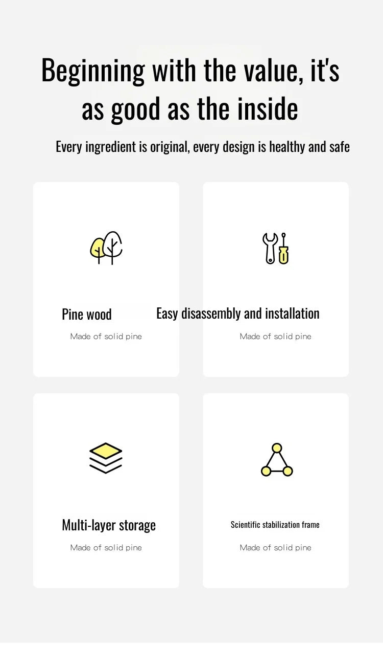 Wooden Movable Kids Bookshelf Multi-Layer Storage Bookcase Floor Standing Reading Shelf for Children's Books & Toys