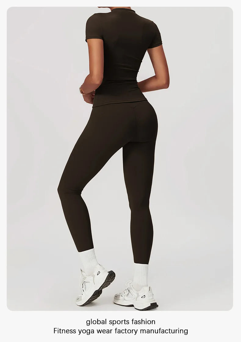 Women's Sports T Shirt Summer Short Sleeve Running Round Neck Breathable Stretchy GYM Yoga Slim Fitness Active Top Tee