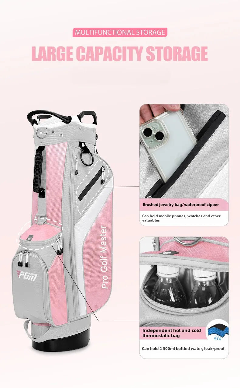 PGM Women's Golf Bags Lightweight 7-hole Bracket Bag QB148