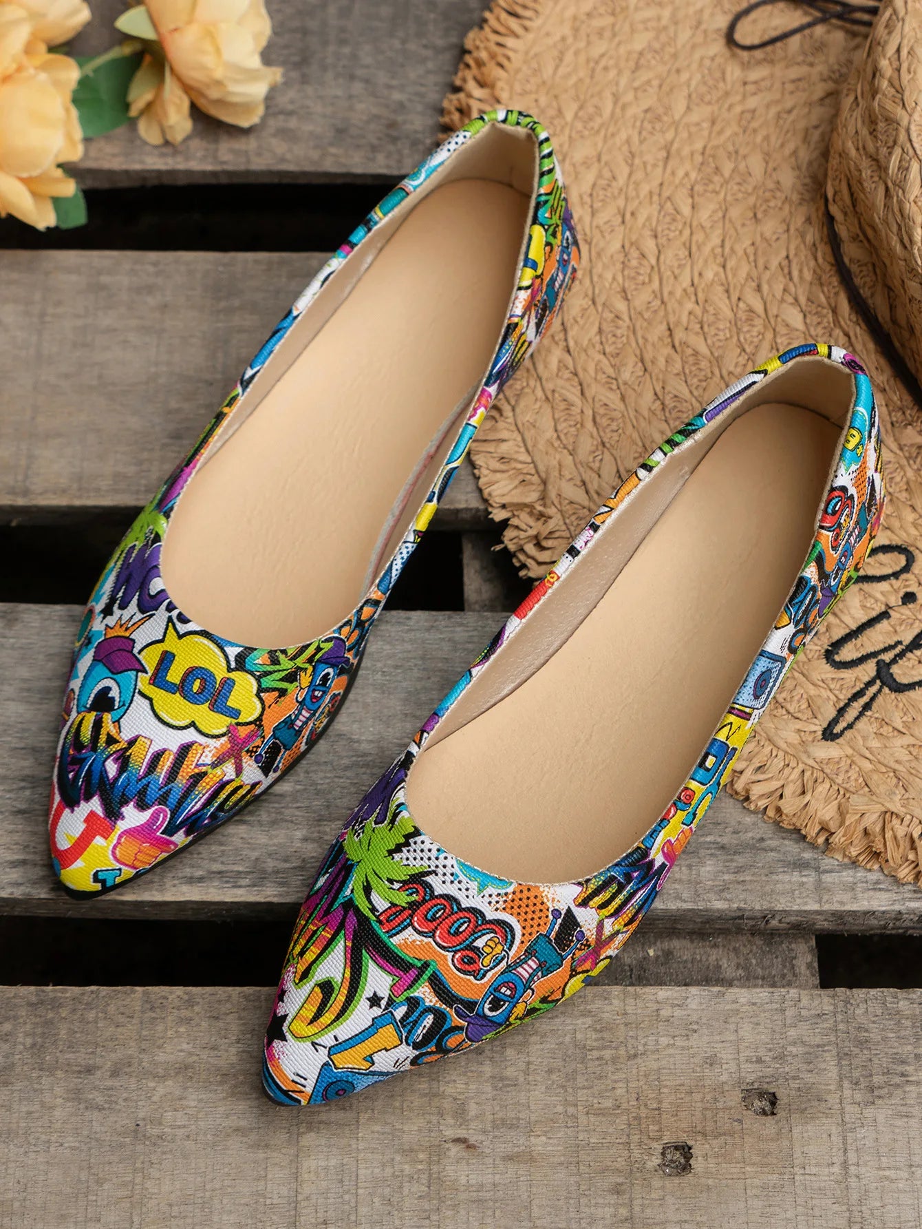 New Arrival 2024 Women Pointed Toe Beautiful and Fashion Summer Shoes Flat Ballerina Comfortable Casual Women Shoes