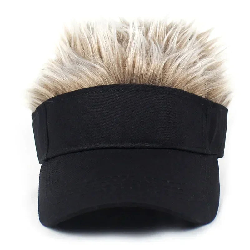 Mens Spiked Wig Hairs Golf Baseball Cap Outdoor Sunshade Sports Sunhat Fancy Performance Party Casual Hip-Hop Dance Visors Hat