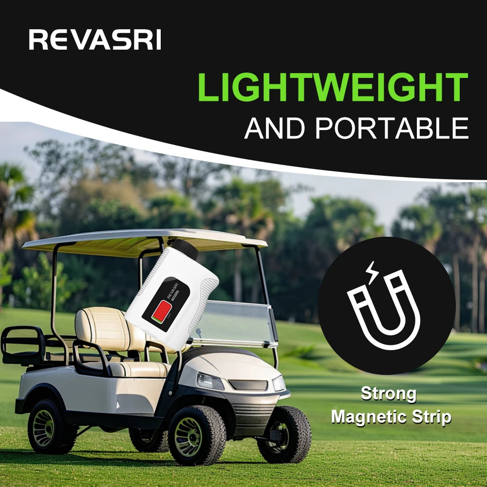 REVASRI Golf Laser Rangefinder with Slope Switch 650/1090Y Laser Range Finder Golf 6X Magnification Vibration with Magnet