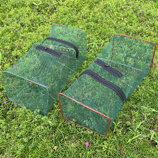 1pc Collapsible Cast Net Fish Cage for Crab, Shrimp, and Crayfish - Perfect Fishing Tackle for Outdoor Enthusiasts
