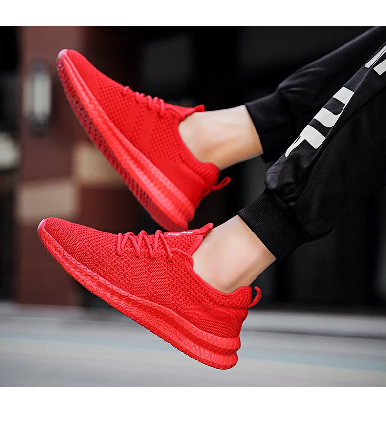 Unisex Breathable Running Shoes Lace Up Lightweight Casual Gym
