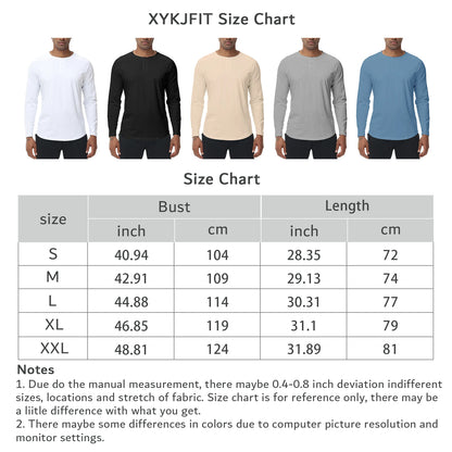 Men's Long Sleeve Cotton Elastane V-Neck Knit Top Shirt