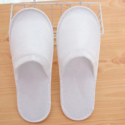 Hotel Slippers 10 Pairs Disposable Velvet Cotton Guest Slides
