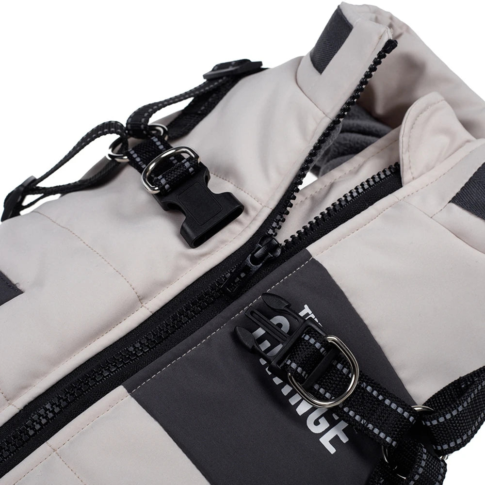 Dog Windbreaker Vest Warm Dog Clothes with Leash Attachment