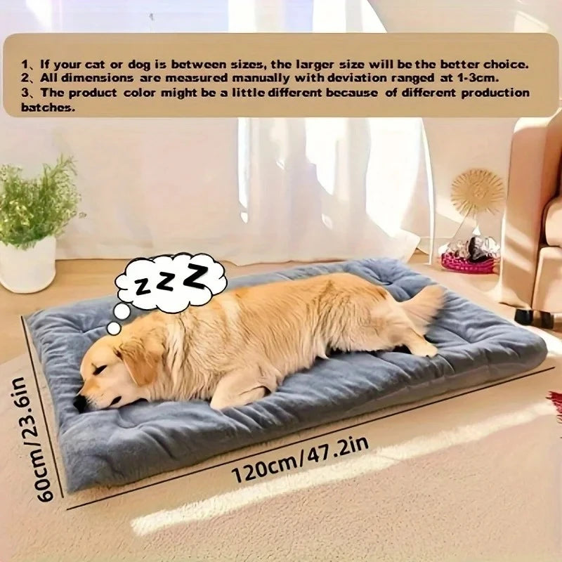 Large Plush Dog Bed Sofa – Super Soft Thickened Pet Mat for Small to Large Dogs