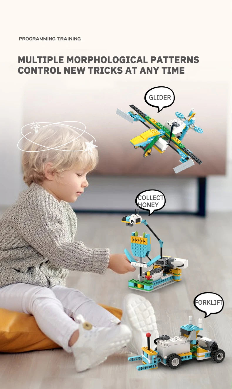 Science And Education Programming Building Blocks Steam Robot Toys Early Education Puzzle Assembly Building Blocks High-Tech Set
