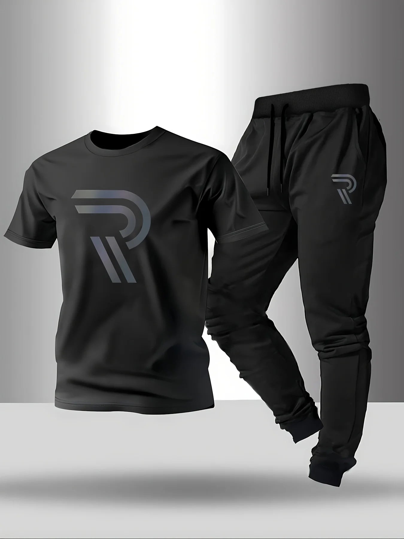 2025 Summer New Street Sports Lightweight Comfortable Soft casual and fashionable 3D letter printed breathable men's set