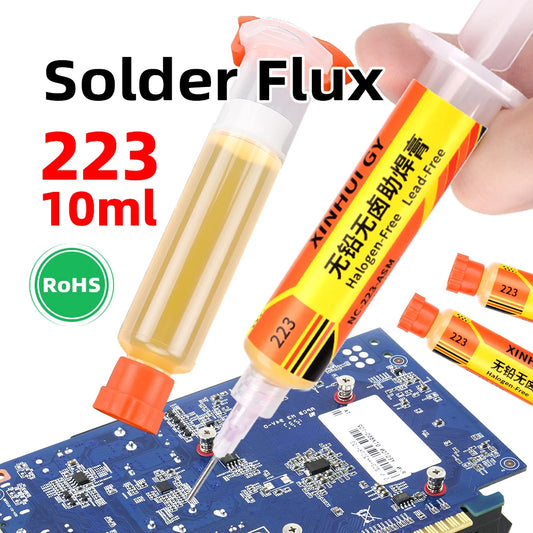 BGA Flux Paste  RMA-223 Lead-free and Halogen-free Soldering Flux  for Mobile Phone Repair Soldering. No-clean, High-activity