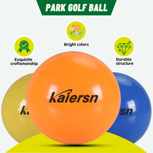 Kaiersn Colorful Park Golf Balls - 6cm/2.36in Durable Practice Balls for Outdoor Training, Kids & Adults (Multicolor Options)