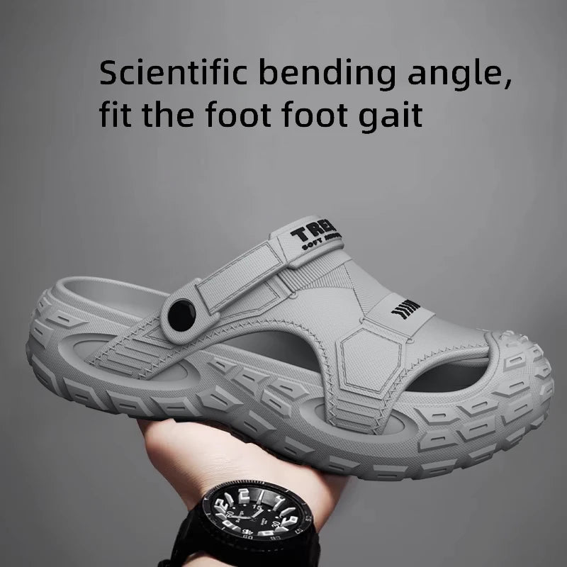 EVA Mens Sandals Thick Sole Outdoor Beach Perforated Summer Shoes