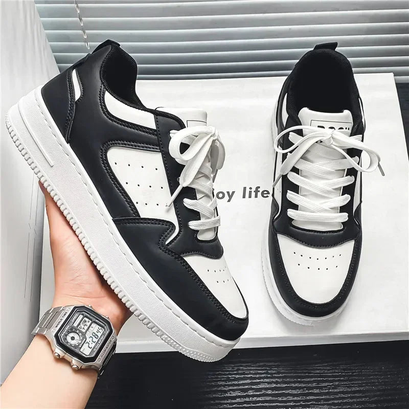 Men's Lace Up Sneakers Artificial Leather Lightweight Breathable