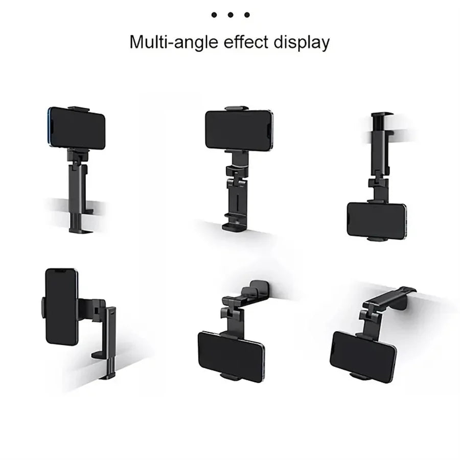 Foldable Adjustable Airplane Phone Holder Stand  Portable Travel Desk for Flight  Train and Car Seats  Rotatable Selfie Capable