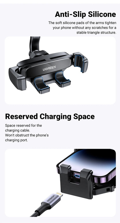 Gravity Car Phone Holder Universal Air Vent Mount 360 Degree Rotation