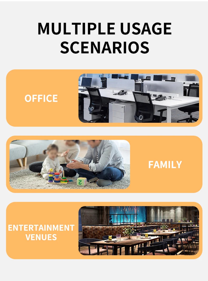 EU Plug Power Strip 4 AC Outlets 2 USB 1 Type-C Ports Two specifications Independent switch with small night light