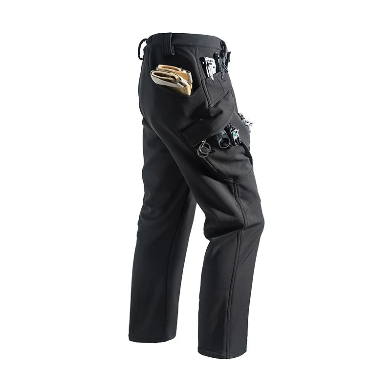 Men's Autumn Winter SoftShell Fleece Jackets Male Hood Windproof Coat Fishing Hiking Camping Climbing Skiing Warm Pants Trousers