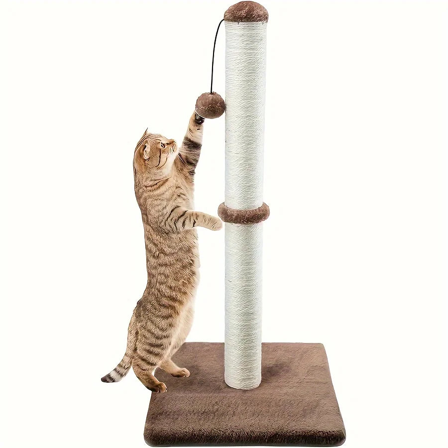 Two Section Vertical Sisal Material Safe Cat Climbing Frame Tree Modern Stable Design Cat Scratching Post for Cats