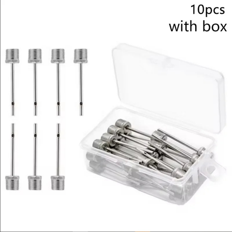 5/10/20PCS Sport Ball Inflating Pump Needle For Football Basketball Soccer Inflatable Air Valve Adaptor Stainless Steel Pump