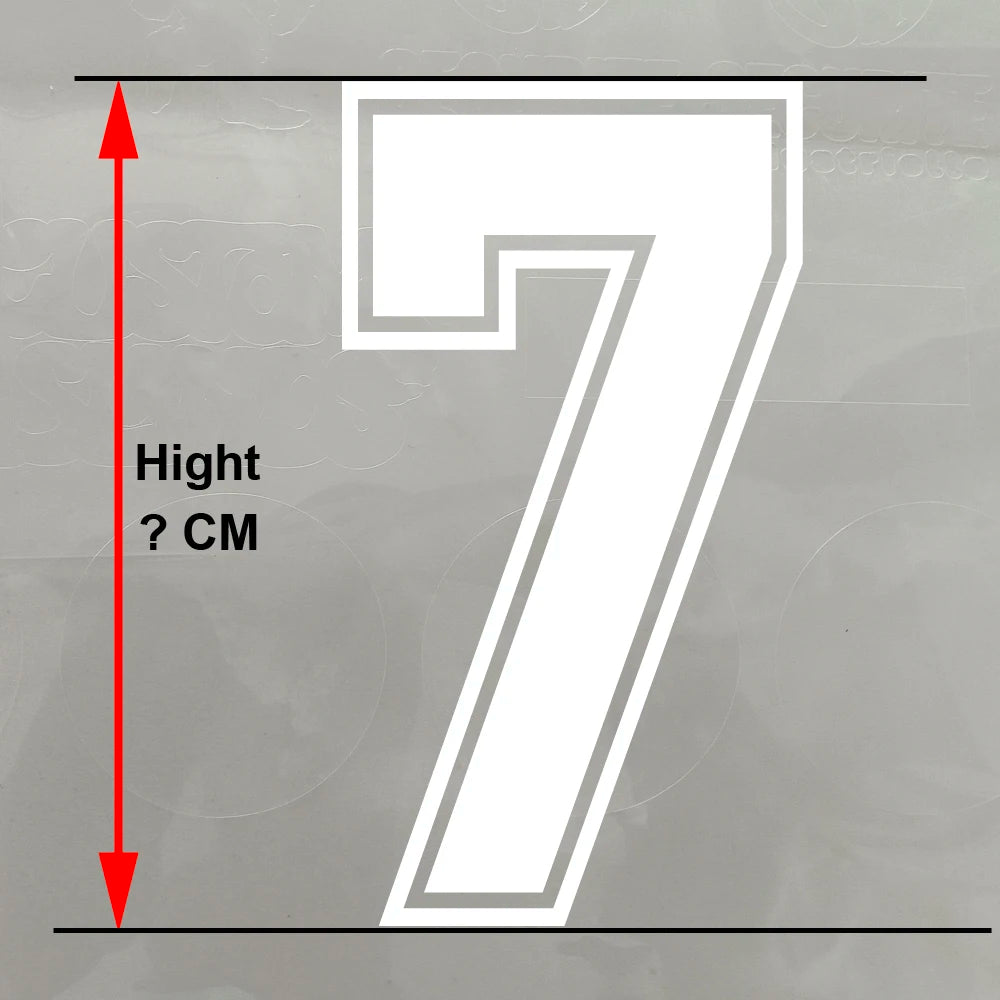 White Black Men Kids Number Iron on Patches Letter DIY Basketball Football Jersey Number Boys Gilrs Clothes Hot Transfer Sticker