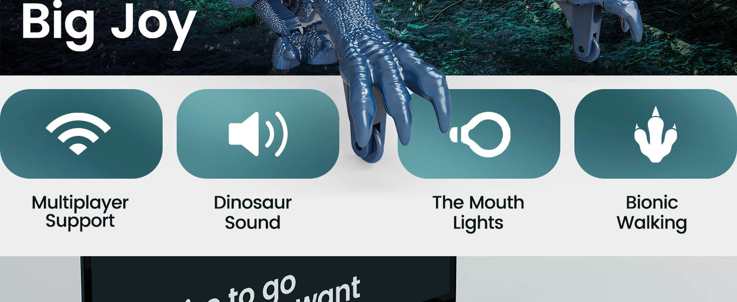 Sinovan Remote Control Dinosaur Toys for Kids, 2.4GHz Robot Walking Dinosaur Toys, Simulation Velociraptor, Gifts for Boys 3-5