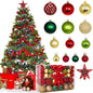 Holiday Ornament Set for Christmas Tree – 101-Piece Shatterproof Decor
