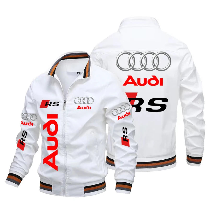 Motorcycle Jacket Audi RS Men's Jacket 2025 New Fashion Casual Slim Motocross Men's Motorcycle Racing Jacket Audi Men Clothing