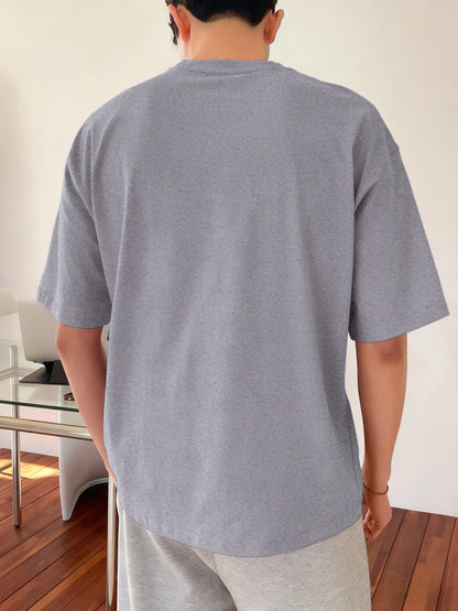 Men's Cotton Oversized Short Sleeve T-Shirt Casual Summer