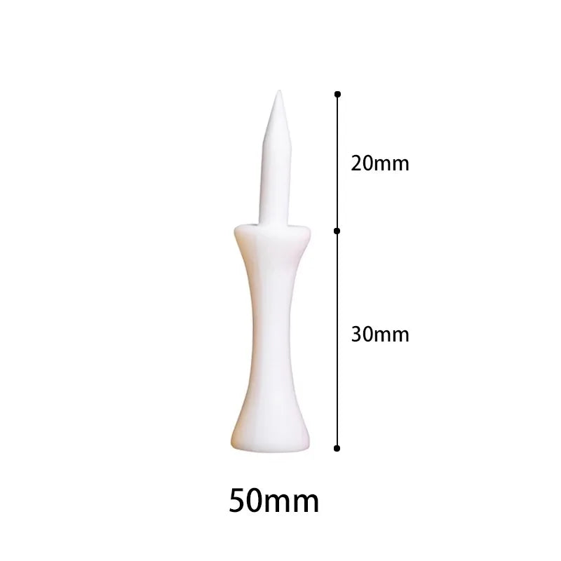 Plastic Golf Castle Tees Step Down Unbreakable Mixed or Same Height Value 50 Pcs, 2 3/4, 2 1/4, 2, 1 3/4, 1 1/2 Inch Length