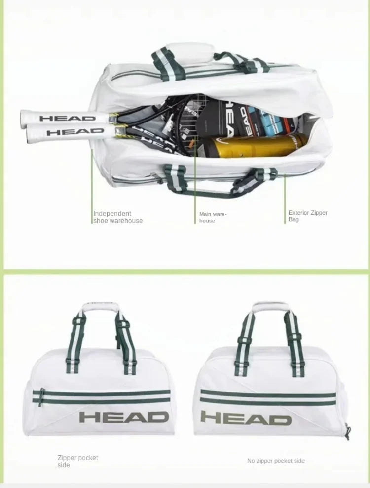 HEAD Tennis Backpack Djokovic Signed Single Shoulder Tennis Handbag Large-capacity Duffel Bag With Independent Shoe Compartment