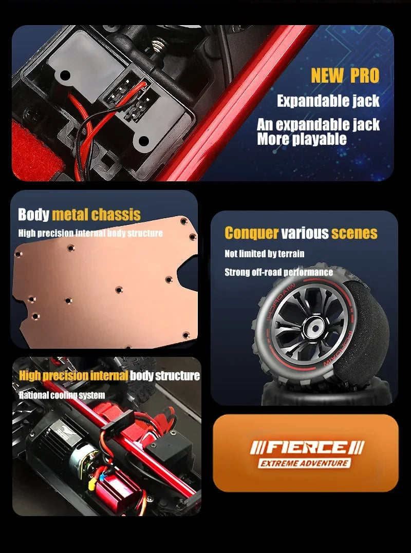 1:16 WLtoys 9522pro Professional Racing Car 85 Km/h 4WD Brushless Remote Control Vehicle Road-Off-Road Drifting Type Rc CarGift