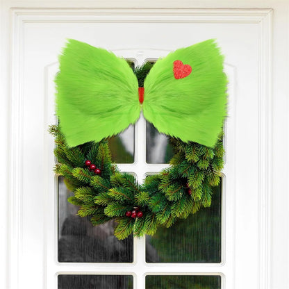 Grinch-Inspired Christmas Tree Topper Bow – Indoor Holiday Decor