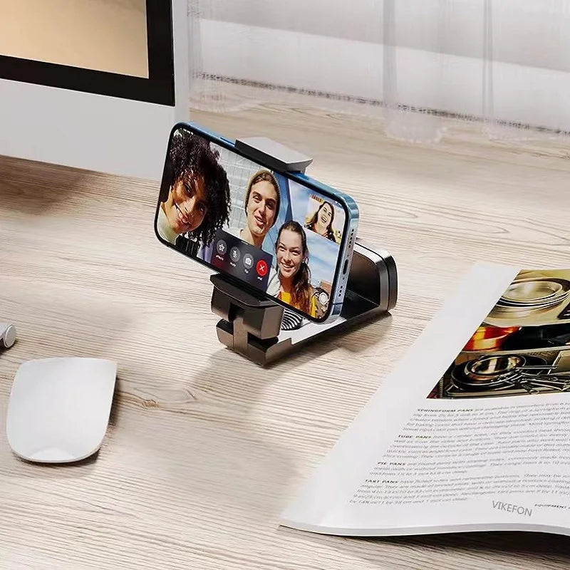 Foldable Adjustable Airplane Phone Holder Stand  Portable Travel Desk for Flight  Train and Car Seats  Rotatable Selfie Capable