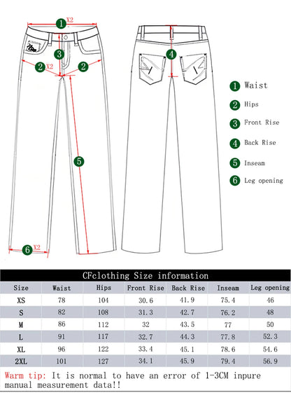 Four-Season Casual Jeans, Loose Wide-Leg Straight Fit