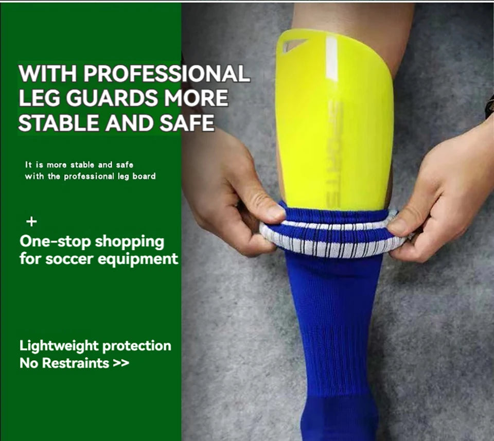 Loogdeel Sport Soccer Football Shin Guard Socks Pads EVA Cushion Protection Reduce Shocks and Injuries for Kid Youth Boys Girls