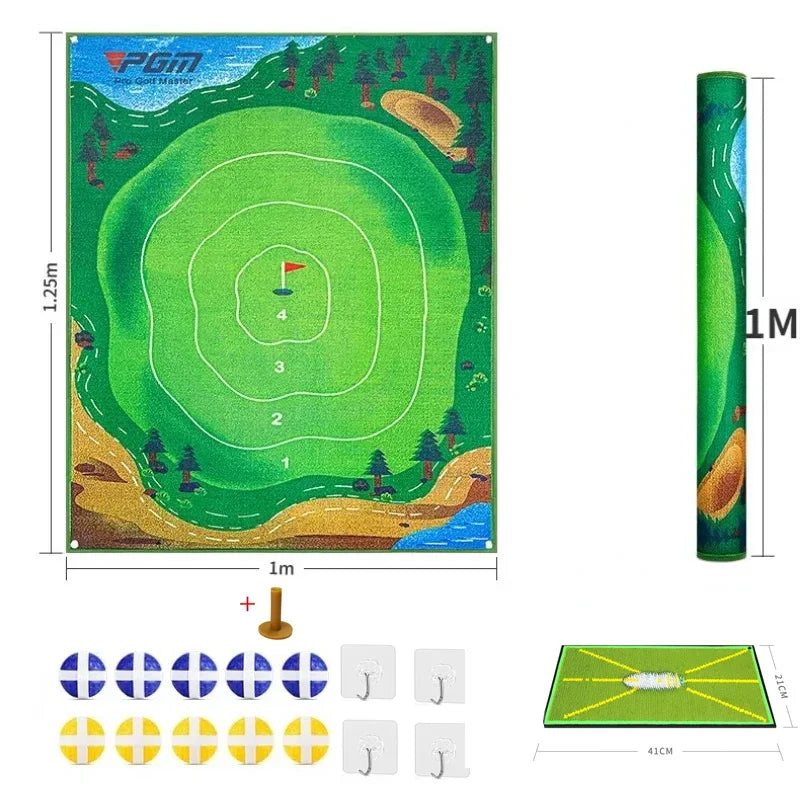PGM DJD040  Indoor Mini Golf Suspended Dartboard Practice Outdoor Training Aid Trainer Golf Hitting Mat