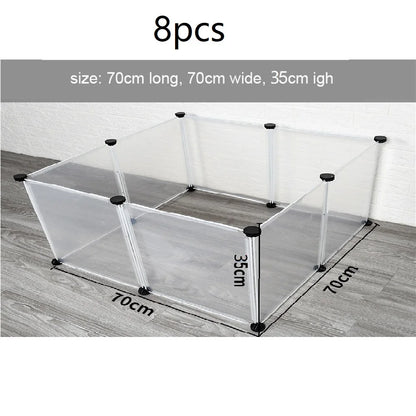 Small Pet DIY Foldable Playpen 6 To 10 Panels 35x35 cm Plastic